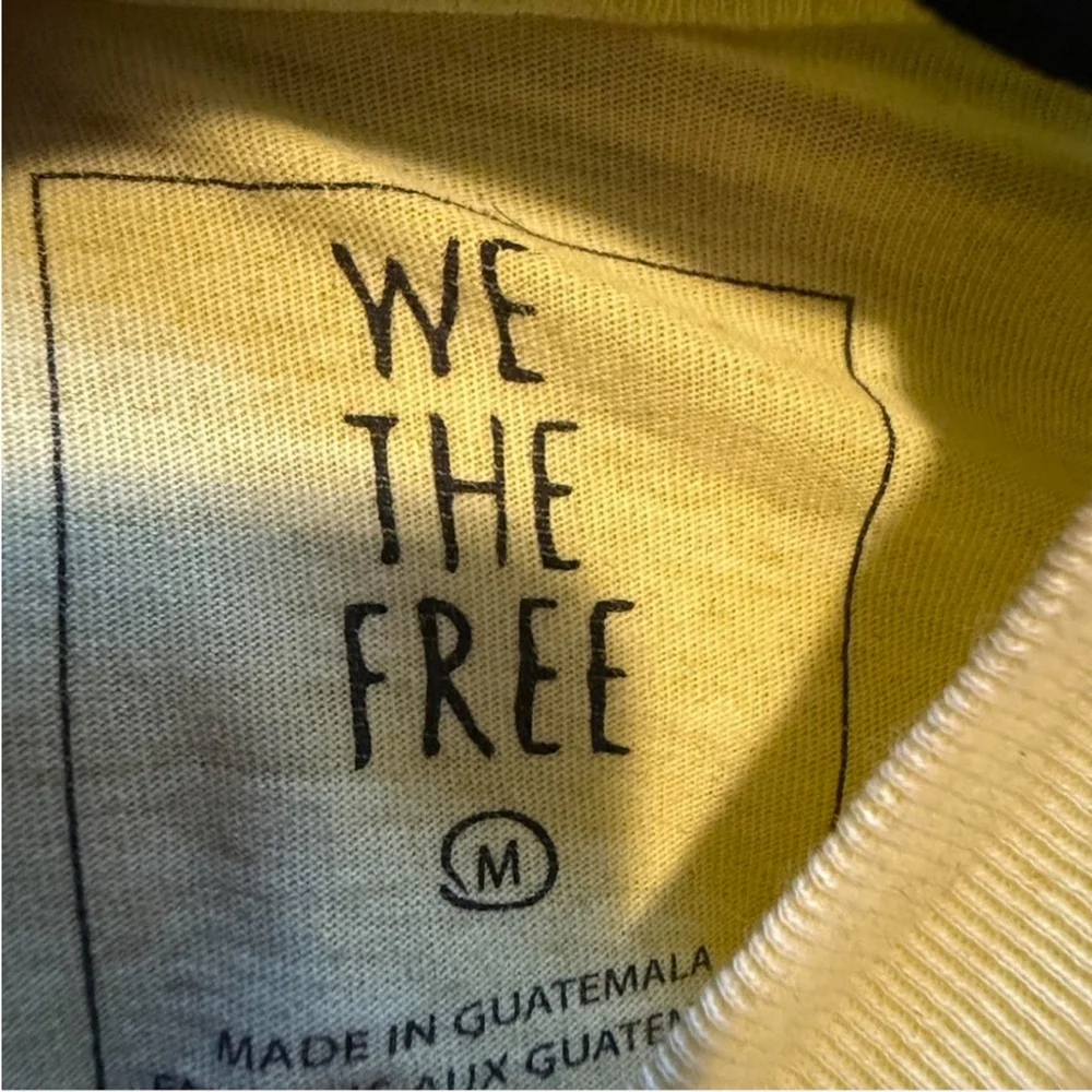 💛 We The Free Free People Yellow Long Sleeve Tee Size M Oversized Slouchy Top